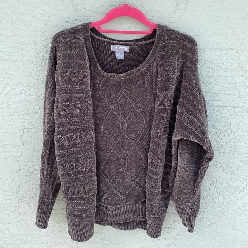 Palette Forest Green Sz L Sweater